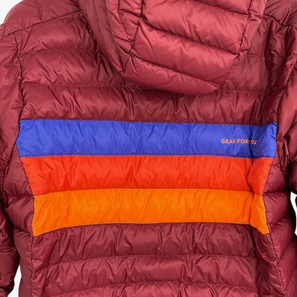 Cotopaxi Fuego Down Jacket Burgundy Stripe Men's Size S Small Full Zip - Picture 4 of 11